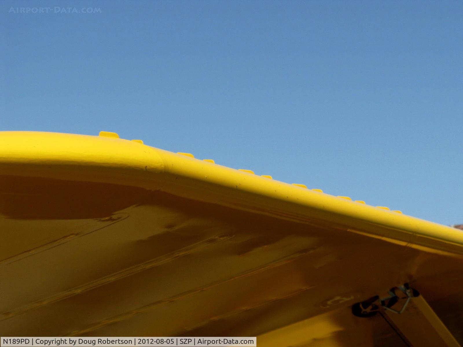 N189PD, Cub Crafters CC11-160 Carbon Cub SS C/N CC11-00189, 2011 CubCrafters CC11-160 CARBON CUB LSA, Lycoming O-360 based CC340 with O-320 cylinders rated for 180 Hp for 5 minutes, 80 Hp cruise. wing Micro vortex generators closeup