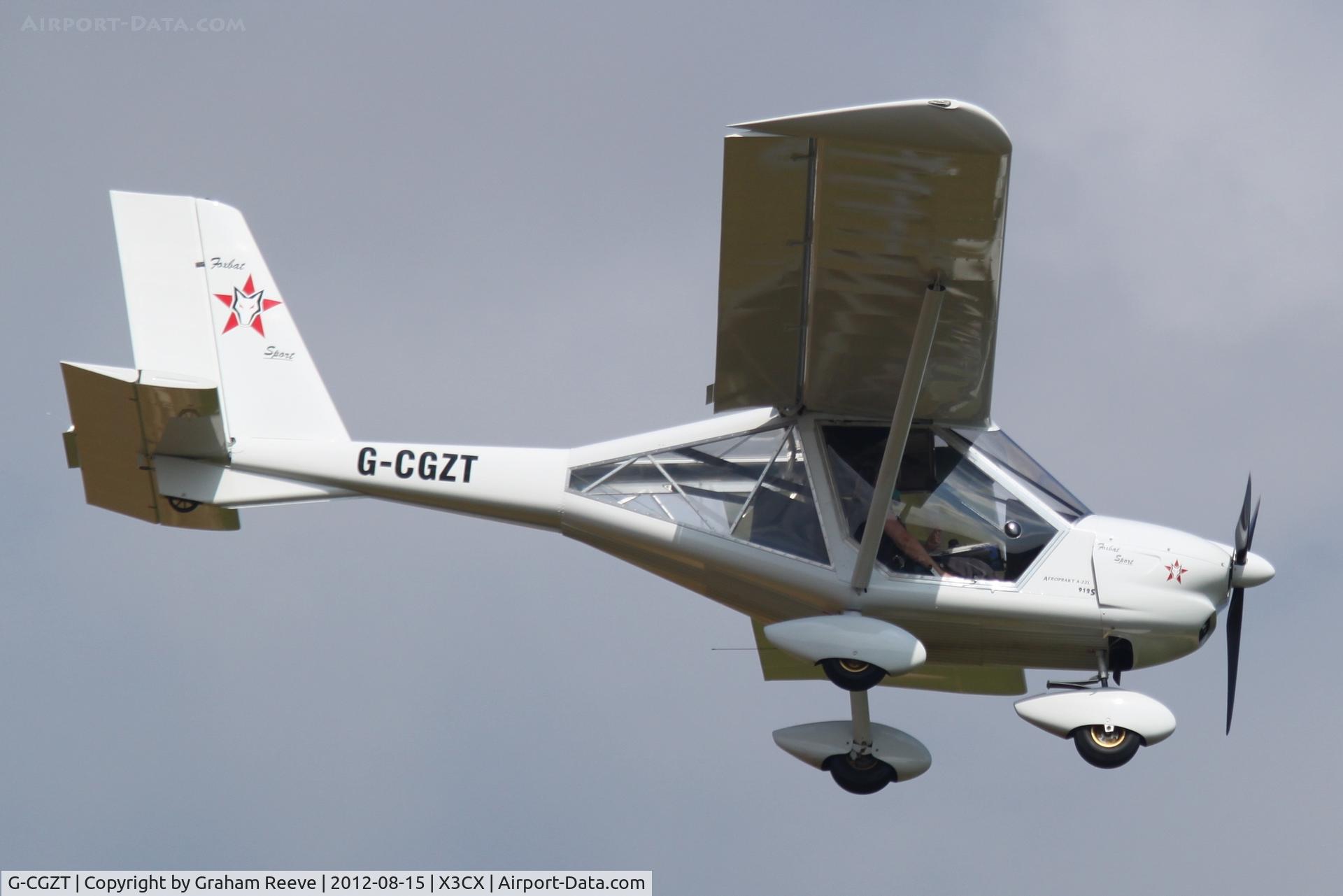 G-CGZT, 2012 Aeroprakt A-22L Foxbat C/N LAA 317A-15084, about to land.