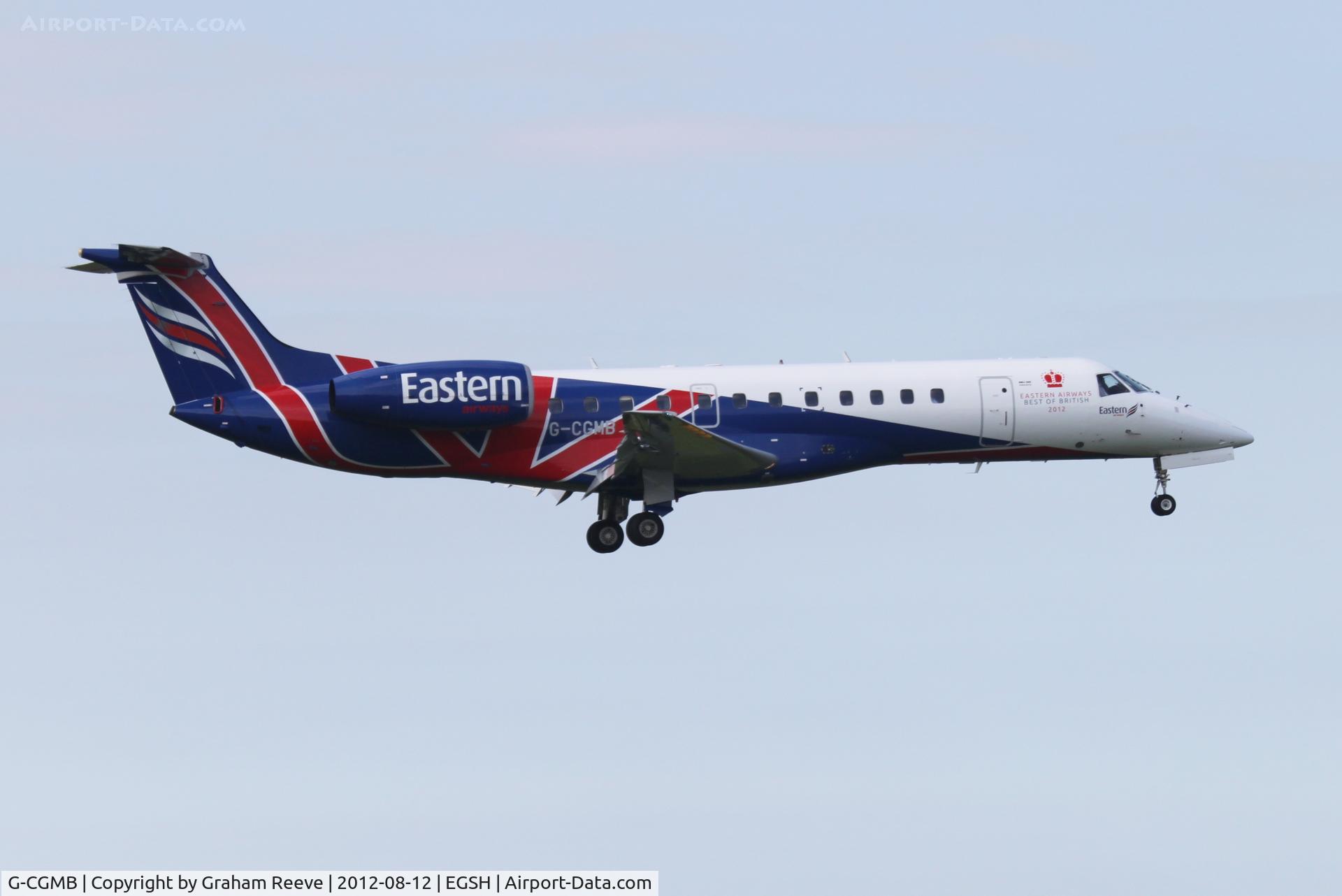 G-CGMB, 2000 Embraer ERJ-135ER (EMB-135ER) C/N 145189, About to land.