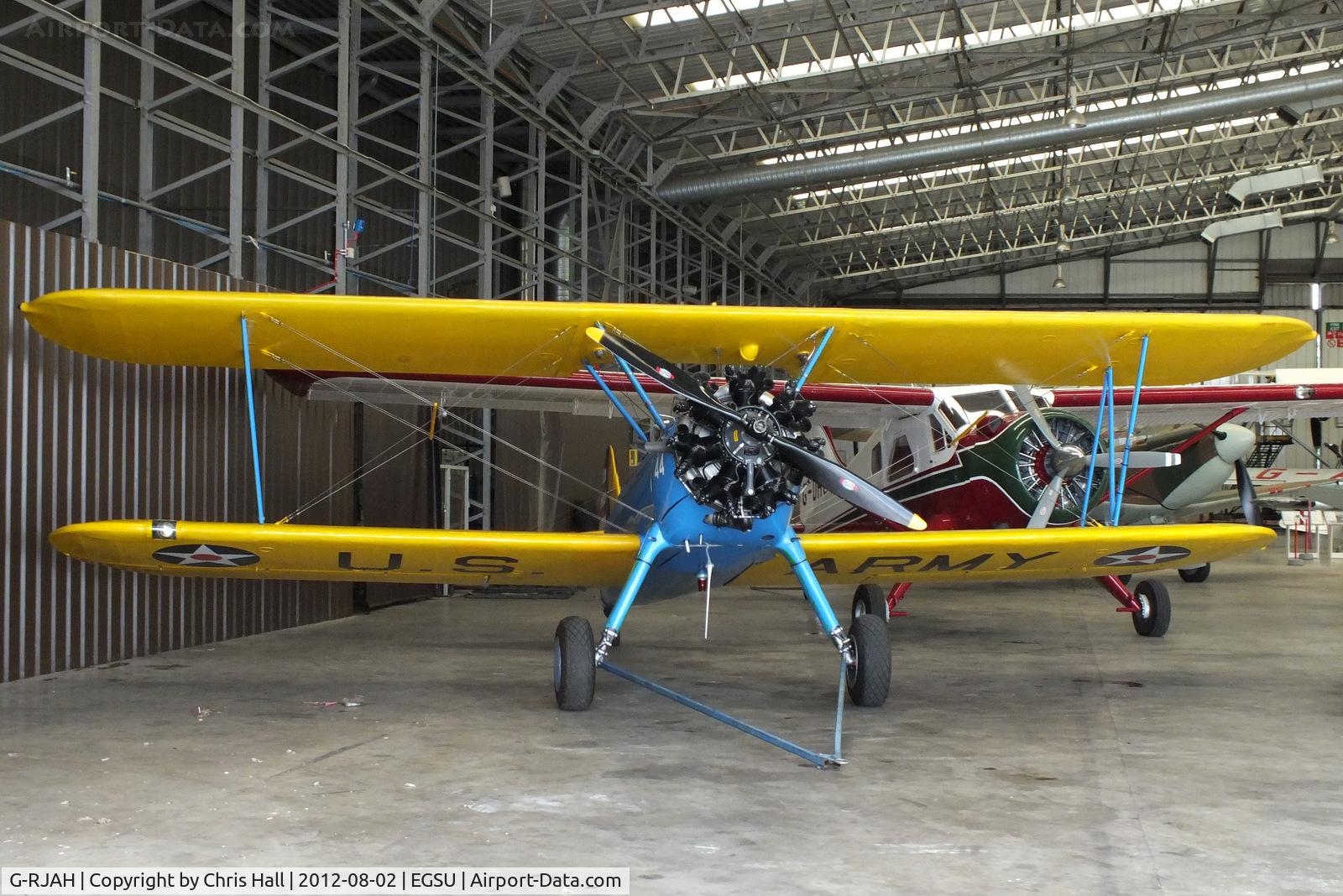 G-RJAH, 1942 Boeing A75N1 C/N 75-4041, in USAAC colours and wearing the serial 44