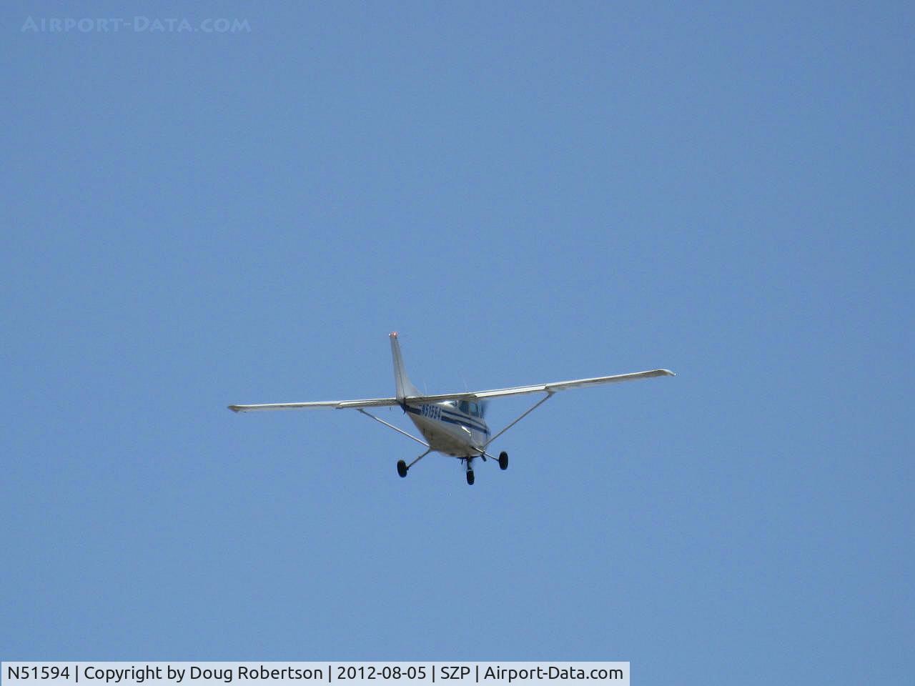 N51594, 1980 Cessna 172P C/N 17274326, 1980 Cessna 172P SKYHAWK, Lycoming O-320-H2AD 160 Hp, takeoff climb Rwy 22