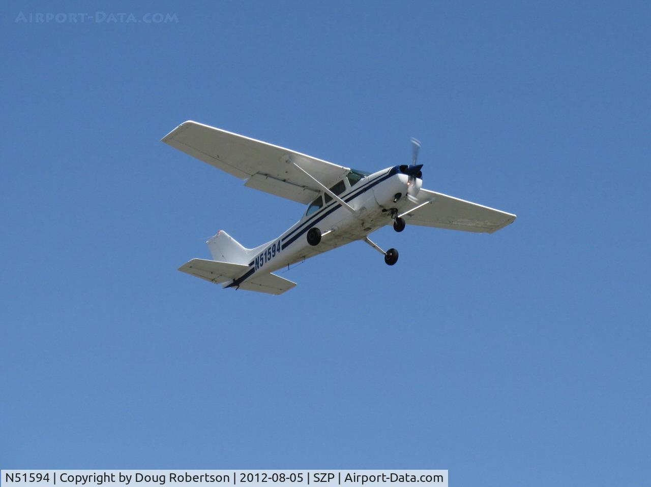 N51594, 1980 Cessna 172P C/N 17274326, 1980 Cessna 172P SKYHAWK, Lycoming O-320-H2AD 160 Hp, takeoff climb Rwy 22