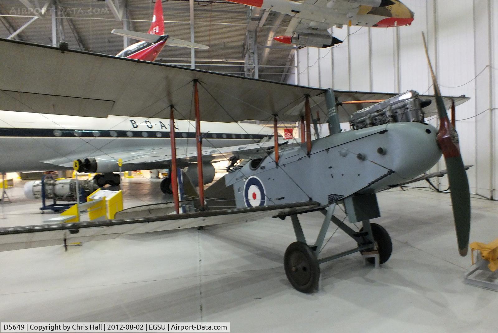 D5649, De Havilland DH-9 C/N Not found D5649, First World War two-seat bomber. Recovered from a stable in Bikaner, north-west India