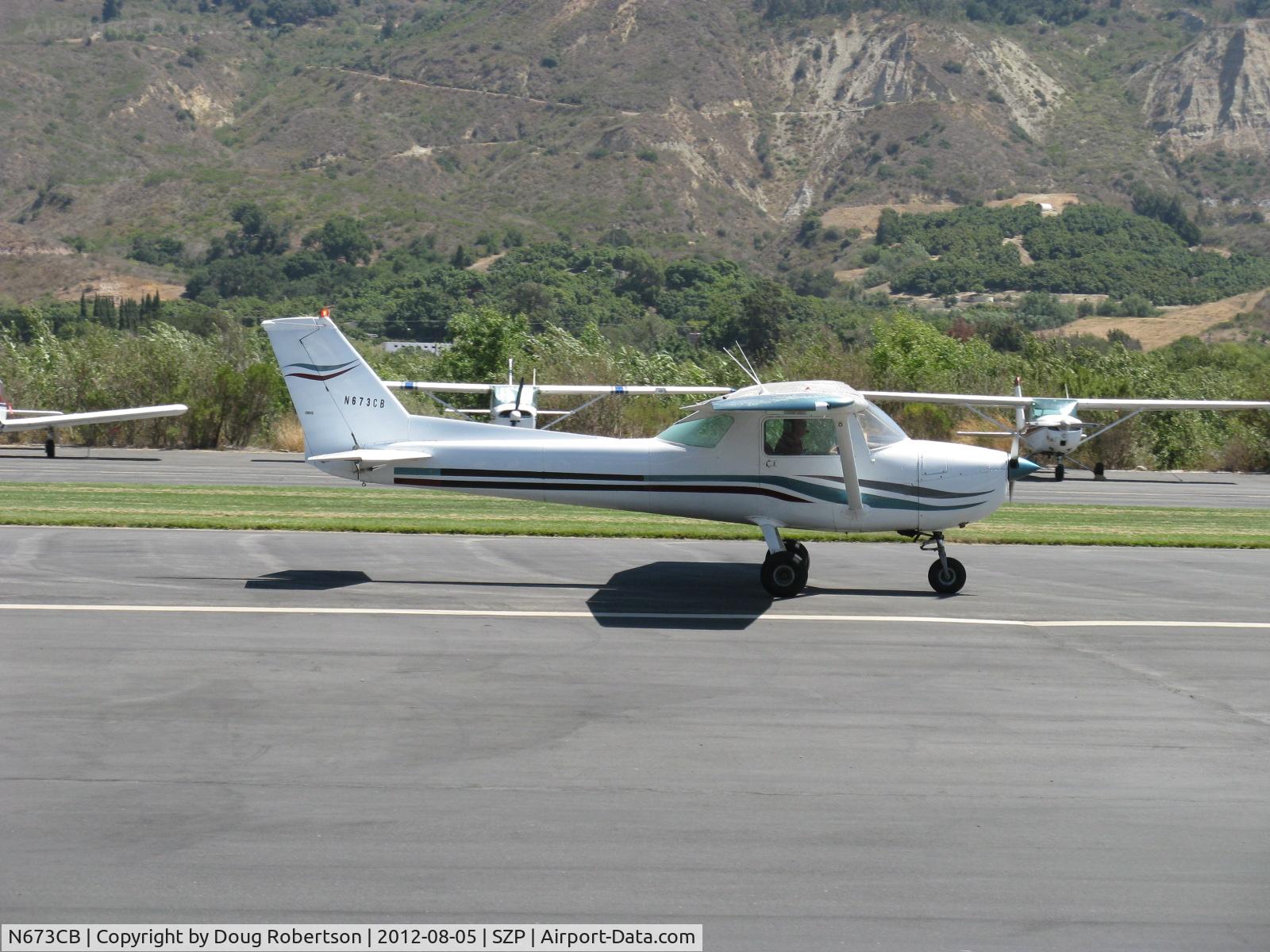 N673CB, 1970 Cessna 150L C/N 15072129, 1970 Cessna 150L, Continental O-200 100 Hp, landing roll Rwy 22