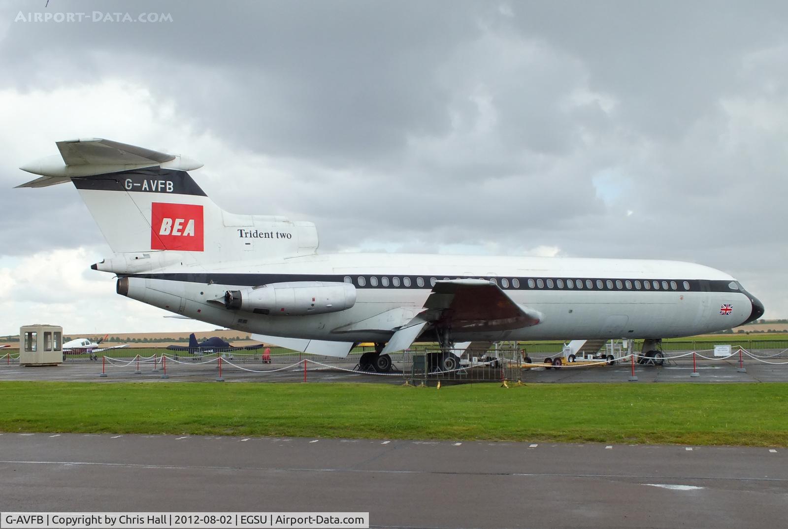 G-AVFB, 1967 Hawker Siddeley HS-121 Trident 2E C/N 2141, Preserved by the Duxford Aviation Society in the original BEA 