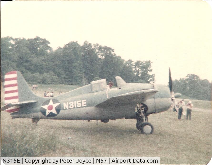 N315E, 1952 General Motors (Grumman) FM-2 Wildcat C/N Not found N315E (USN47030), 1976 New Garden Airshow.  Lex DuPont in the cockpit