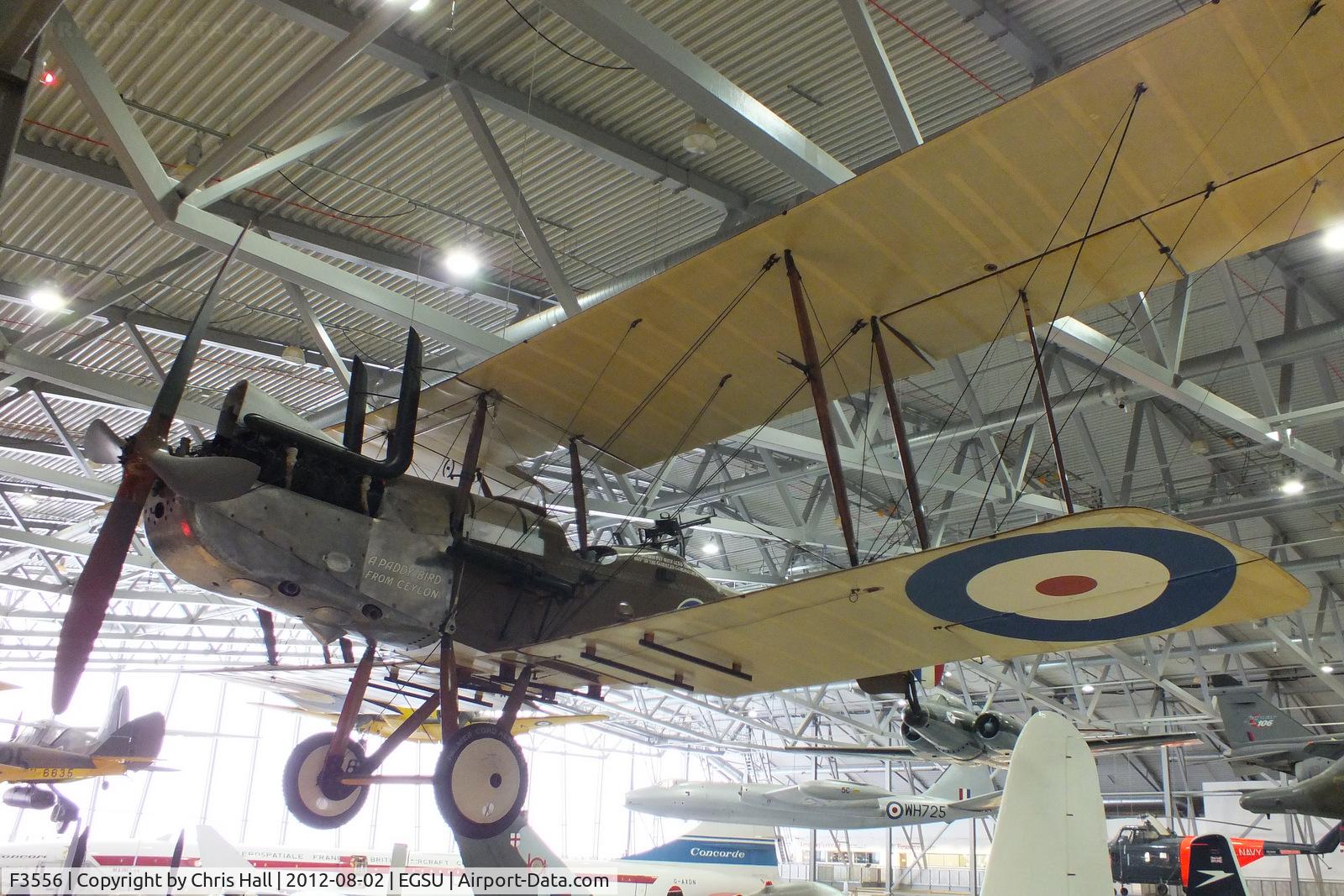 F3556, 1918 Royal Aircraft Factory RE-8 C/N Not found F3556, One of only two original R.E.8's still in existance, displayed inside the AirSpace hangar, Duxford