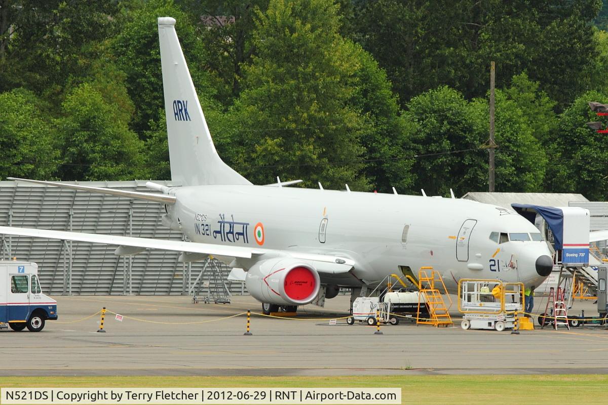 N521DS, 2012 Boeing 737-8FV C/N 40611, Indian Navy Boeing 737 Serial 321 at Renton - being prepared for the Indian Navy