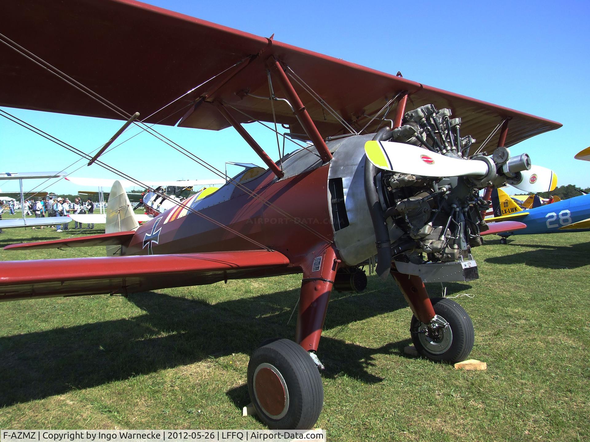 F-AZMZ, Boeing E75 C/N 75.SA.98, Stearman E75 (partly altered with longer upper wing - probably for movie purposes) at the Meeting Aerien 2012, La-Ferte-Alais