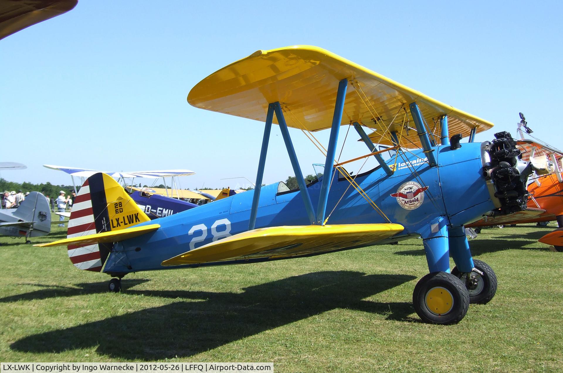 LX-LWK, Boeing PT-17 Kaydet (A75N1) C/N 273, Boeing Stearman PT-17 at the Meeting Aerien 2012, La-Ferte-Alais