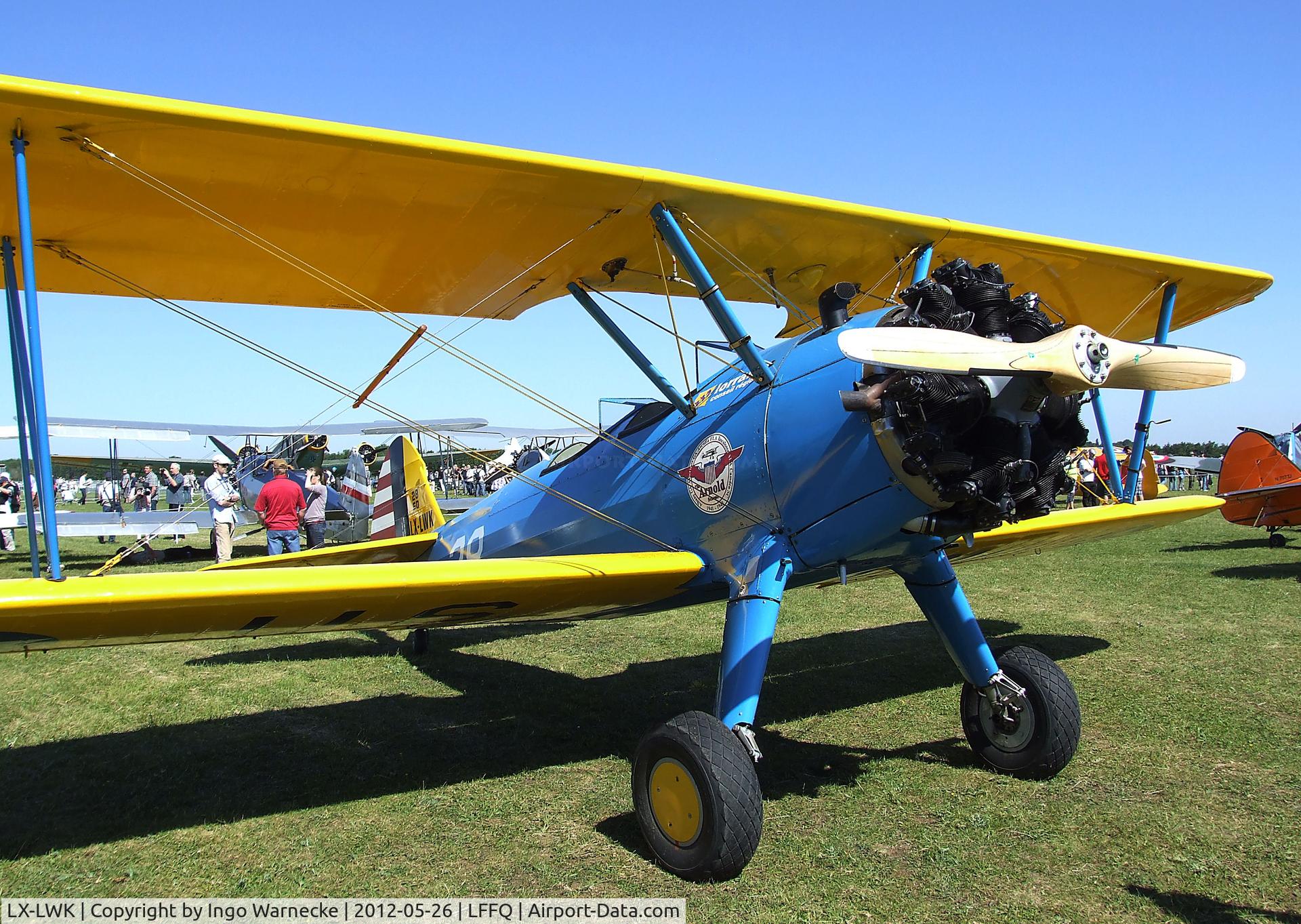 LX-LWK, Boeing PT-17 Kaydet (A75N1) C/N 273, Boeing Stearman PT-17 at the Meeting Aerien 2012, La-Ferte-Alais