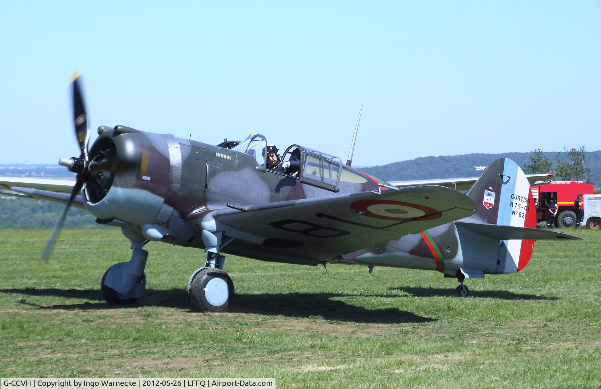 G-CCVH, 1939 Curtiss H-75A-1 C/N 12881, Curtiss H-75A-1 Hawk at the Meeting Aerien 2012, La-Ferte-Alais