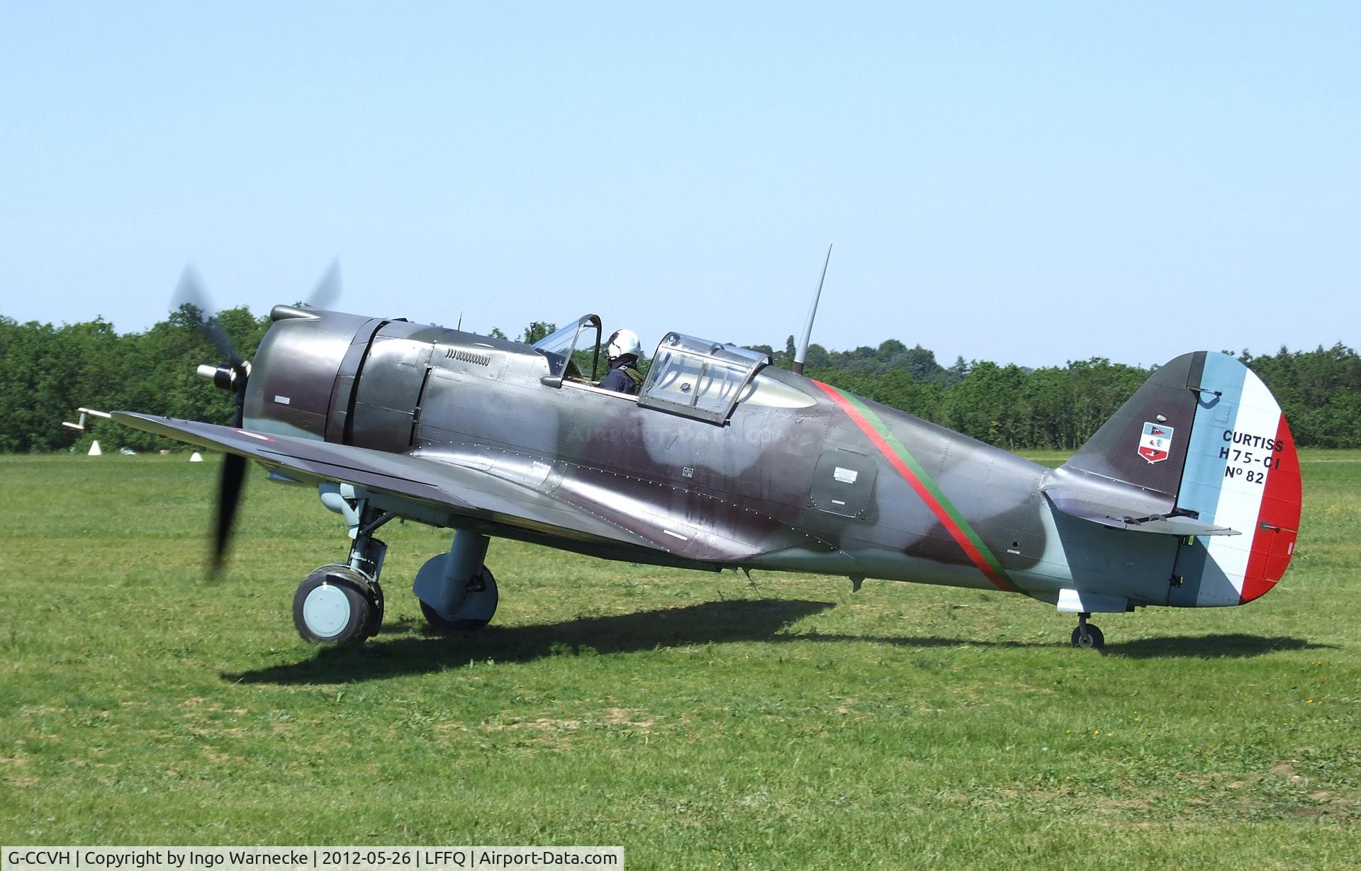 G-CCVH, 1939 Curtiss H-75A-1 C/N 12881, Curtiss H-75A-1 Hawk at the Meeting Aerien 2012, La-Ferte-Alais