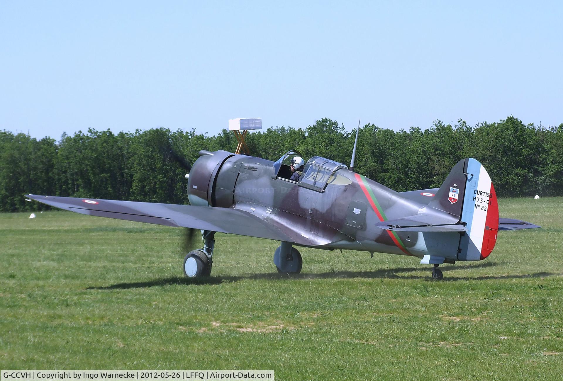 G-CCVH, 1939 Curtiss H-75A-1 C/N 12881, Curtiss H-75A-1 Hawk at the Meeting Aerien 2012, La-Ferte-Alais