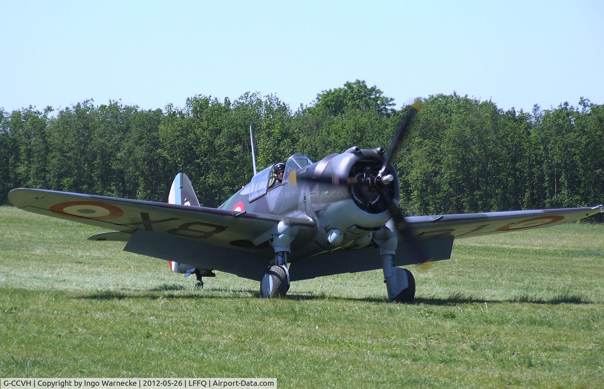 G-CCVH, 1939 Curtiss H-75A-1 C/N 12881, Curtiss H-75A-1 Hawk at the Meeting Aerien 2012, La-Ferte-Alais