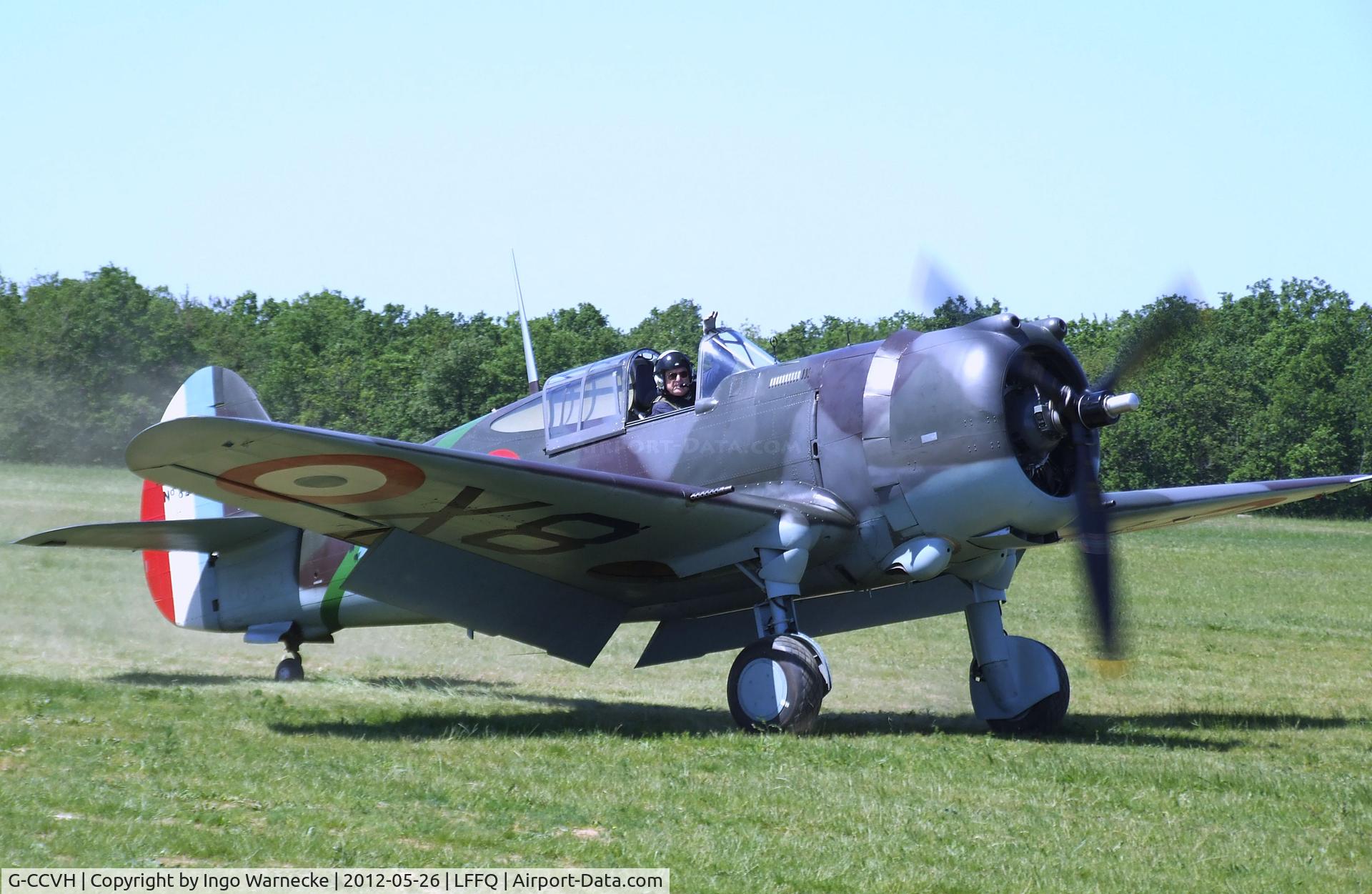 G-CCVH, 1939 Curtiss H-75A-1 C/N 12881, Curtiss H-75A-1 Hawk at the Meeting Aerien 2012, La-Ferte-Alais
