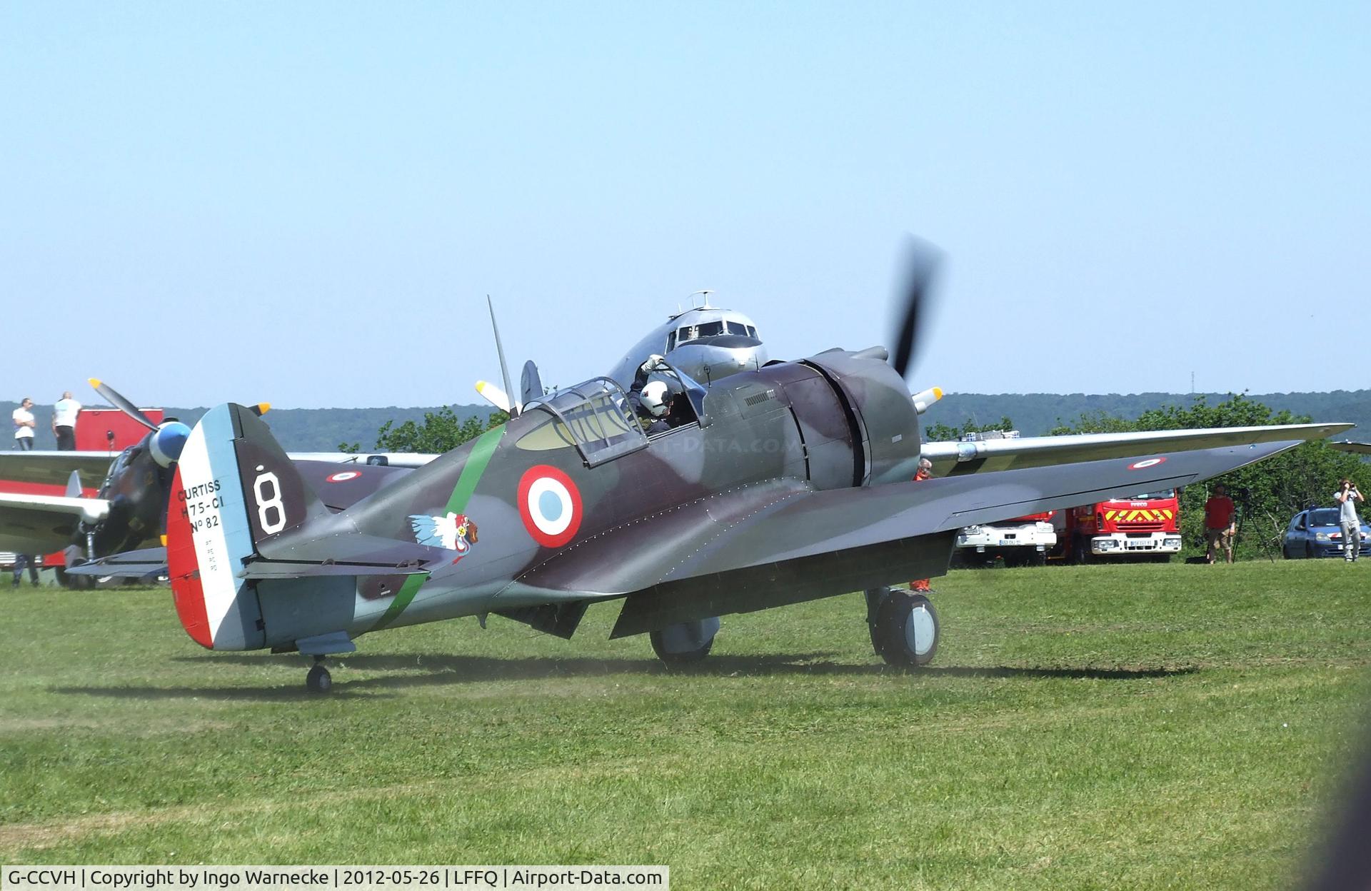 G-CCVH, 1939 Curtiss H-75A-1 C/N 12881, Curtiss H-75A-1 Hawk at the Meeting Aerien 2012, La-Ferte-Alais