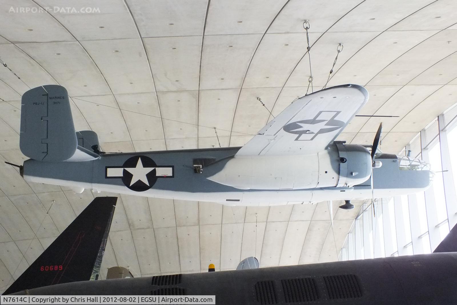 N7614C, 1944 North American B-25J Mitchell C/N 108-37246, displayed at the American Air Museum, Duxford