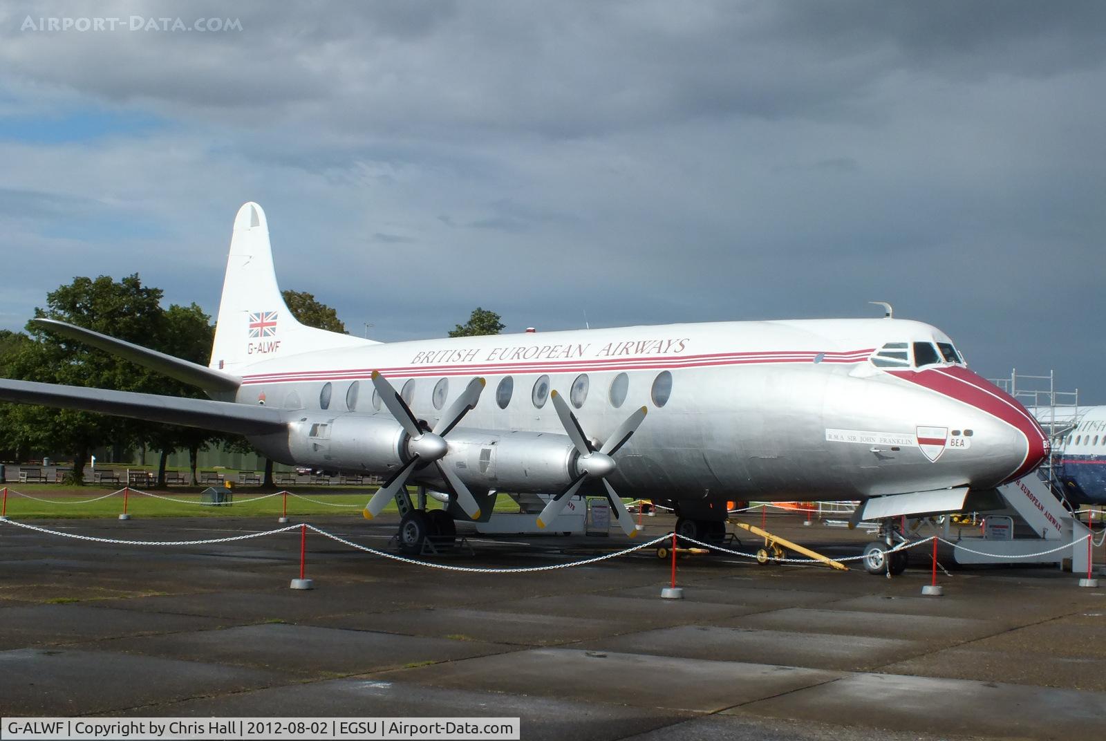 G-ALWF, 1952 Vickers Viscount 701 C/N 005, Preserved by the Duxford Aviation Society in BEA colour scheme