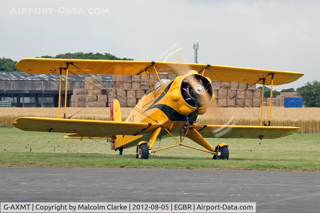 G-AXMT, 1938 Bucker Bu-133C Jungmeister C/N 46, Doflug Bu-133C Jungmeister at The Real Aeroplane Company's Summer Madness Fly-In, Breighton Airfield, August 2012.