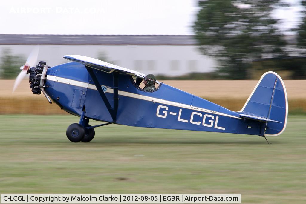 G-LCGL, 1993 Comper CLA7 Swift Replica C/N PFA 103-11089, Comper CLA7 Swift (Replica) at The Real Aeroplane Club's Summer Madness Fly-In, Breighton Airfield, August 2012.