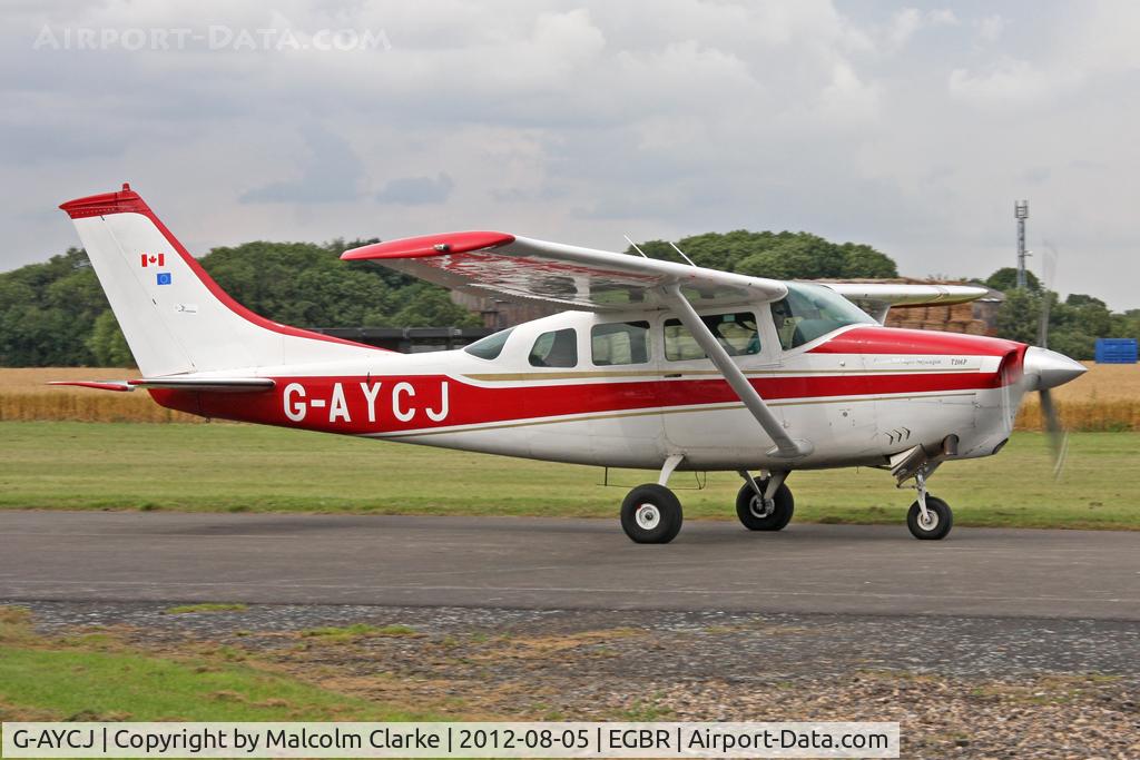 G-AYCJ, 1968 Cessna TP206D Turbo Super Skylane C/N T206-0552, Cessna TP206D Super Skylane at The Real Aeroplane Club's Summer Madness Fly-In, Breighton Airfield, August 2012.
