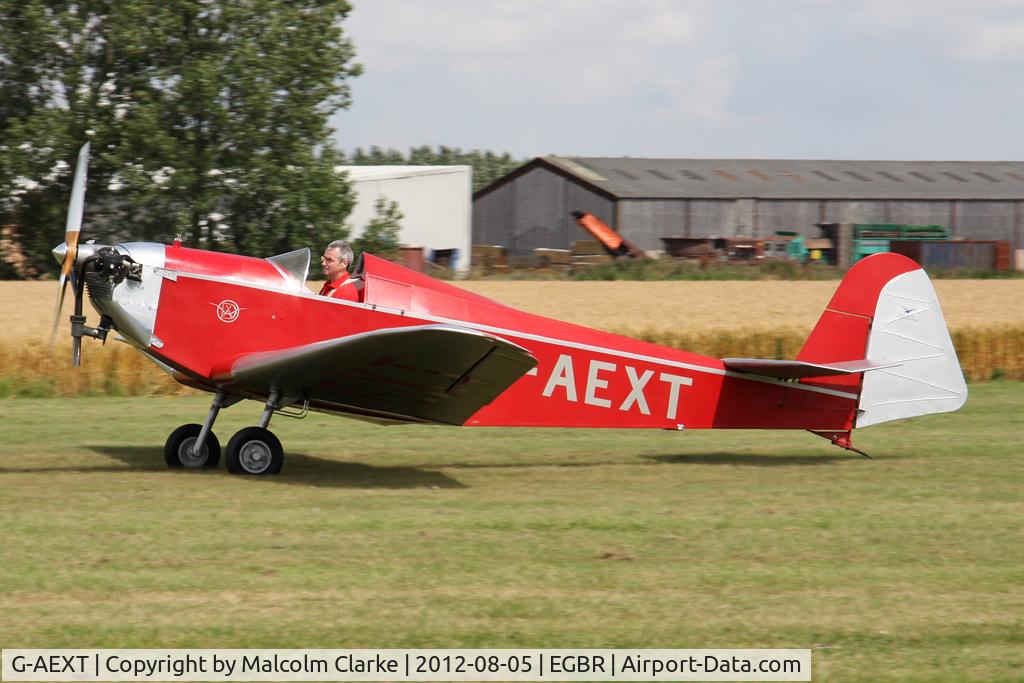 G-AEXT, 1937 Dart Kitten II C/N 123, Dart Kitten II at The Real Aeroplane Club's Summer Madness Fly-In, Breighton Airfield, August 2012.