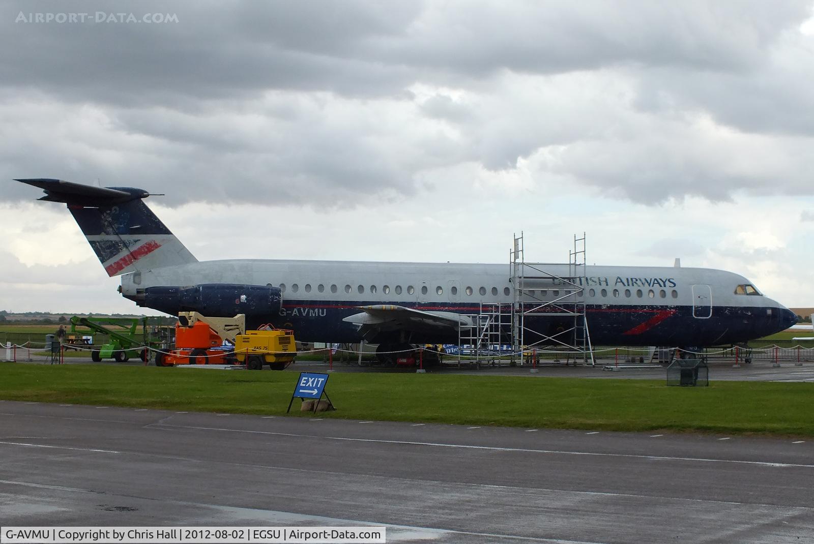 G-AVMU, 1968 BAC 111-510ED One-Eleven C/N BAC.148, Undergoing external restoration and located on the flight line at Duxford