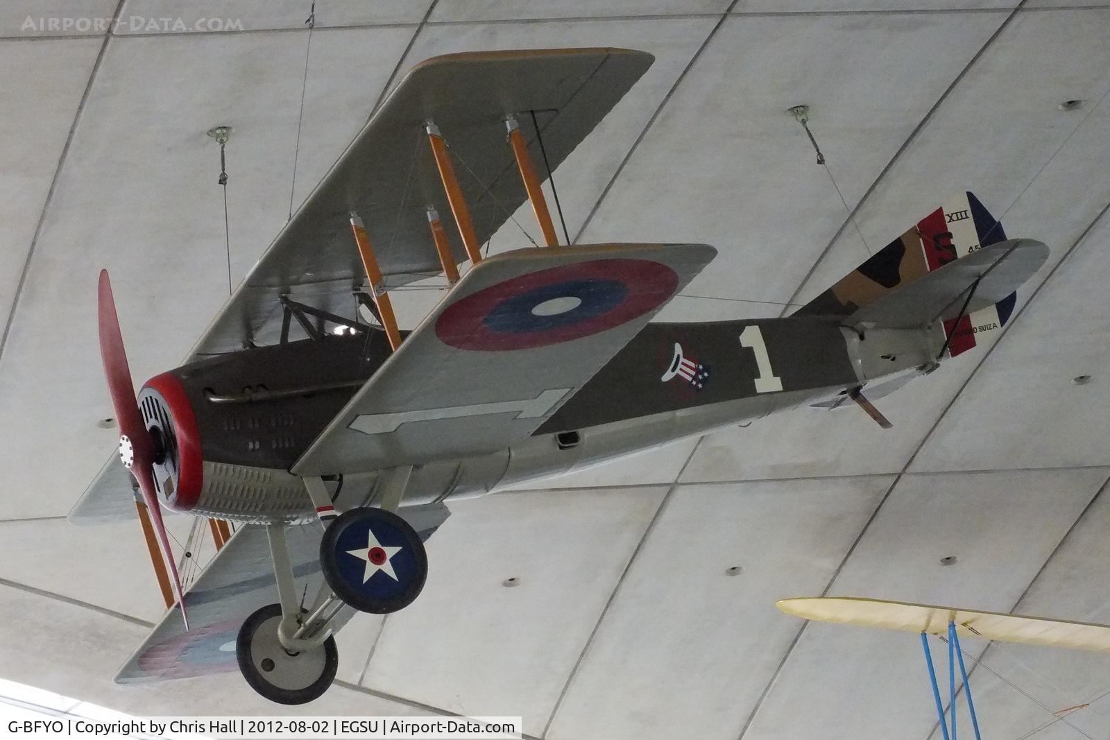 G-BFYO, 1978 SPAD S-XIII Replica C/N 0035, airworthy replica previously flown as D-EOWM and G-BFYO, now displayed at the American Air Museum