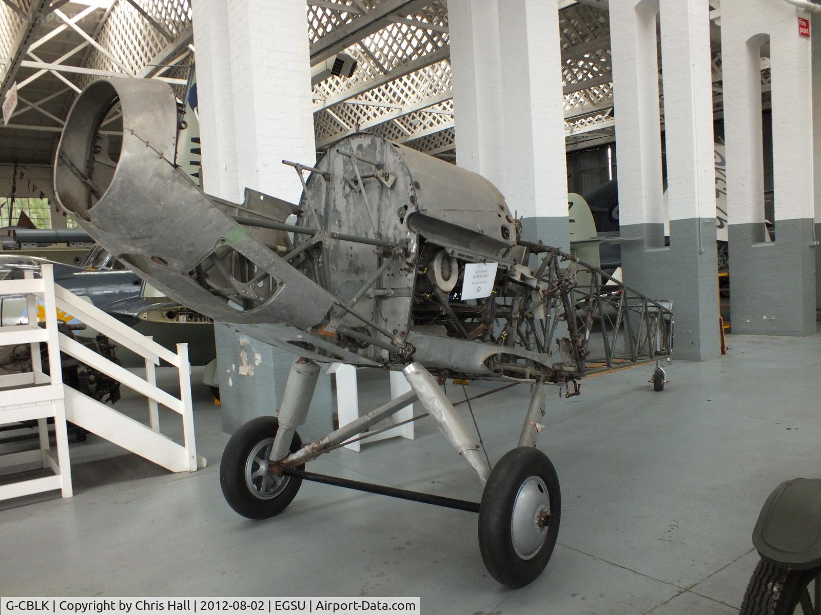 G-CBLK, 1937 Hawker Hind C/N 41H-82971, ex Royal Afghanistan Air Force Hawker Hind discovered at Kabul Airport in 1967, under restoration at Duxford