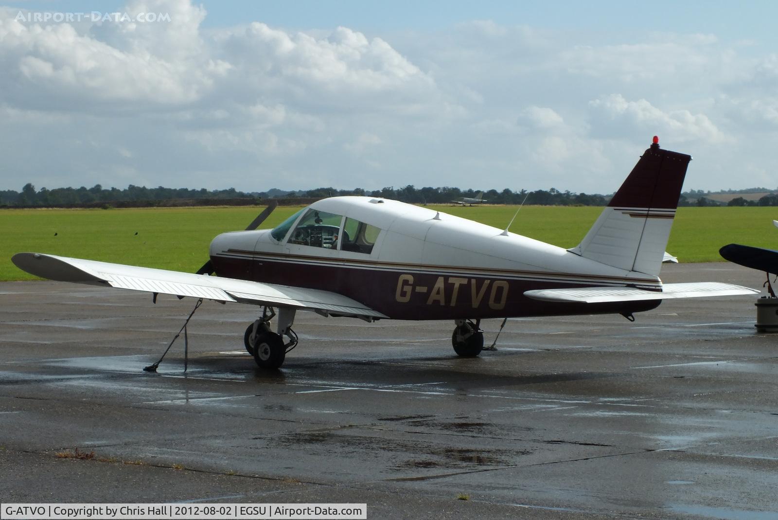 G-ATVO, 1966 Piper PA-28-140 Cherokee C/N 28-22020, on the apron at Duxford
