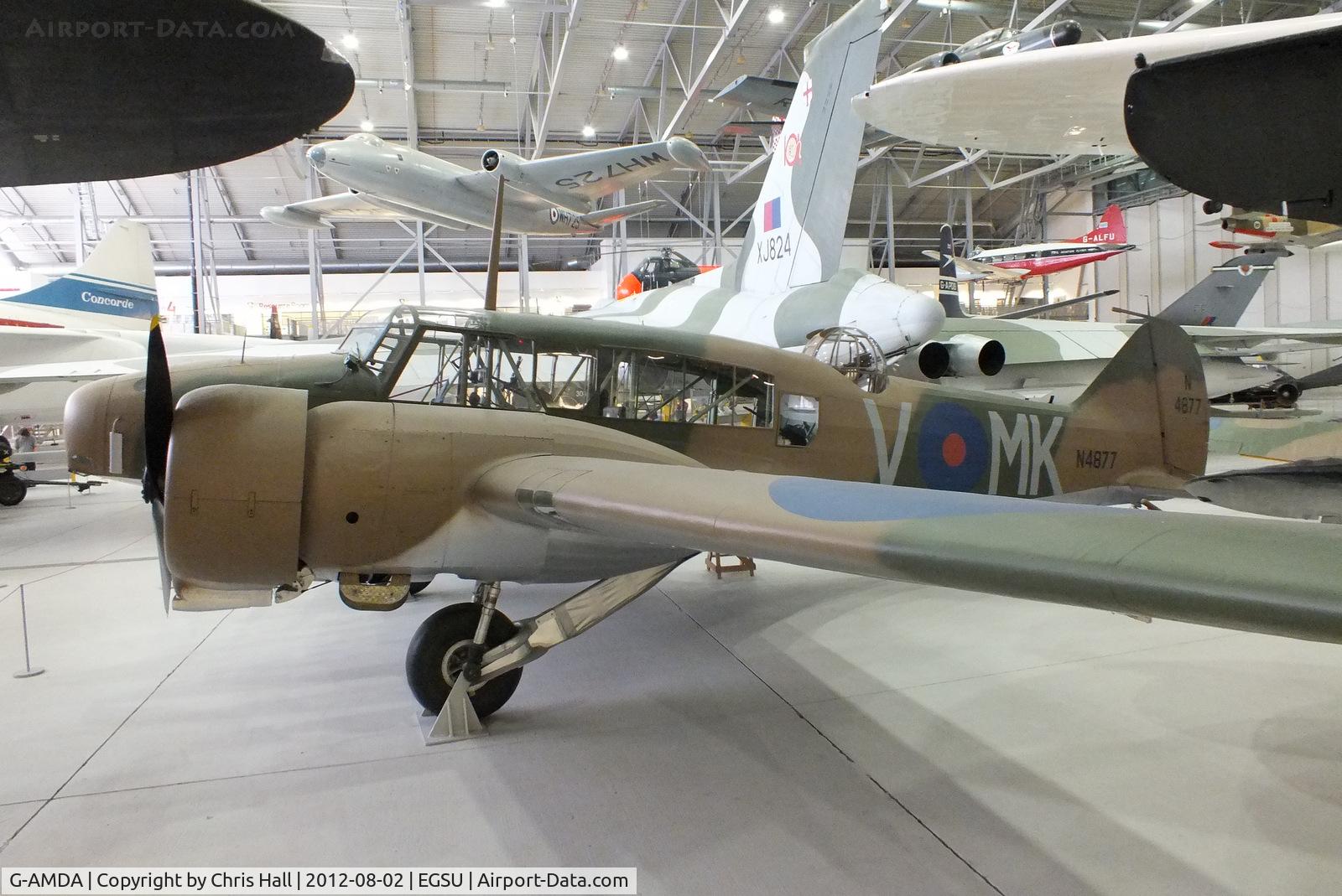 G-AMDA, Avro 652A Anson 1 C/N N4877, displayed inside the AirSpace hangar, Duxford