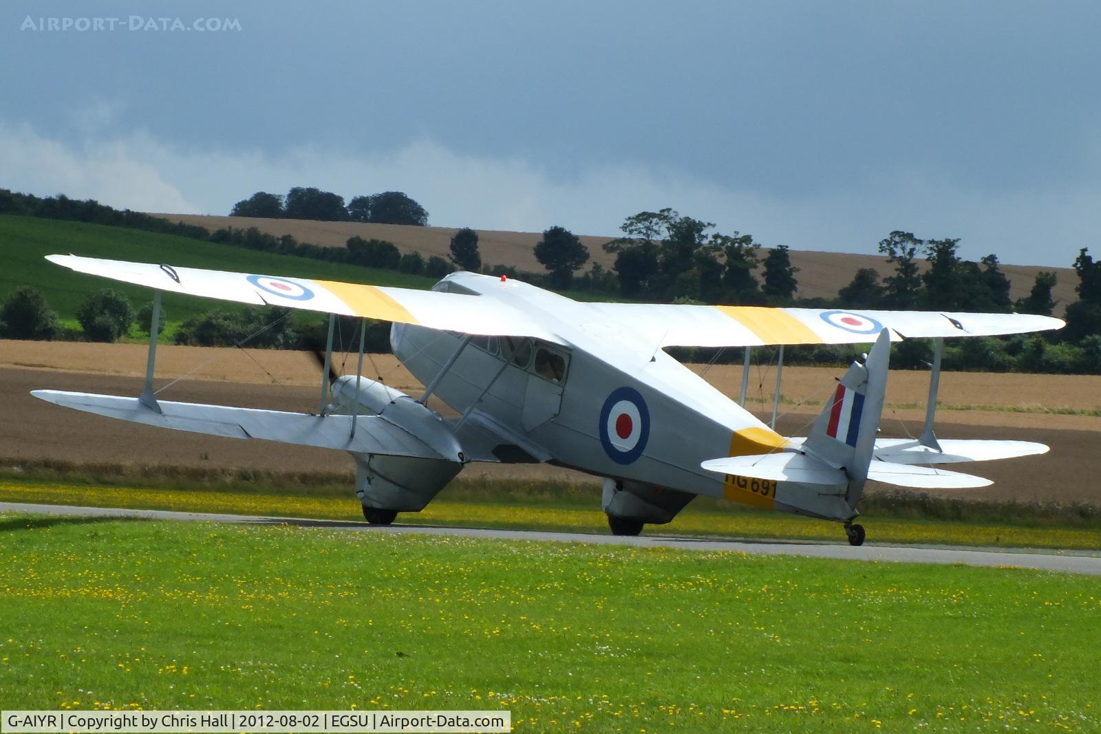G-AIYR, 1943 De Havilland DH-89A Dominie/Dragon Rapide C/N 6676, performing pleasure flights at Duxford