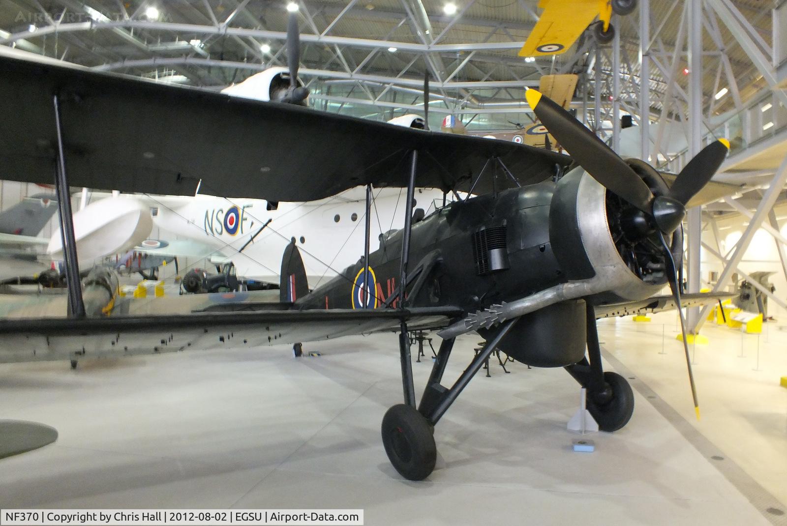 NF370, Fairey Swordfish Mk.III C/N Not found NF370, One of only two Mark IIIs in existence, Built in 1944 at the Blackburn Aircraft plant in Sherburn-in-Elmet. After many years in storage at Lambeth, it arrived at Duxford in 1986 and underwent a full restoration starting in 1998.