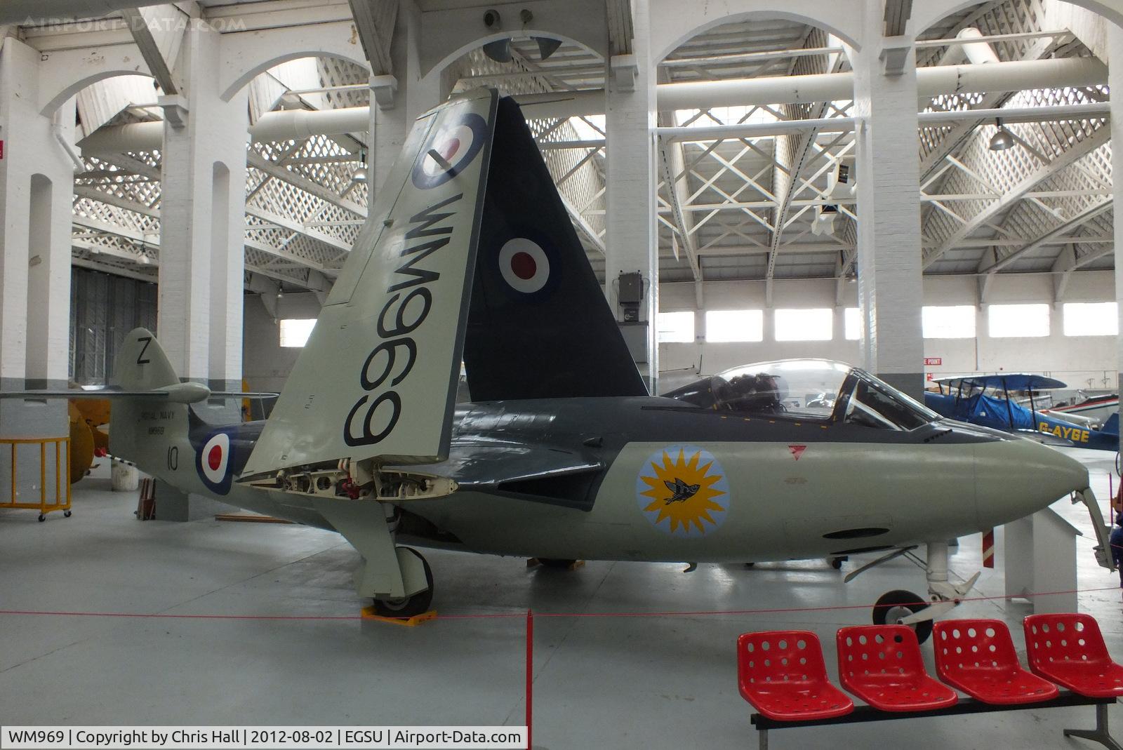 WM969, 1954 Hawker Sea Hawk FB.5 C/N 6007, Served with 898, 811 and 806 NAS, now preserved at the IWM Duxford