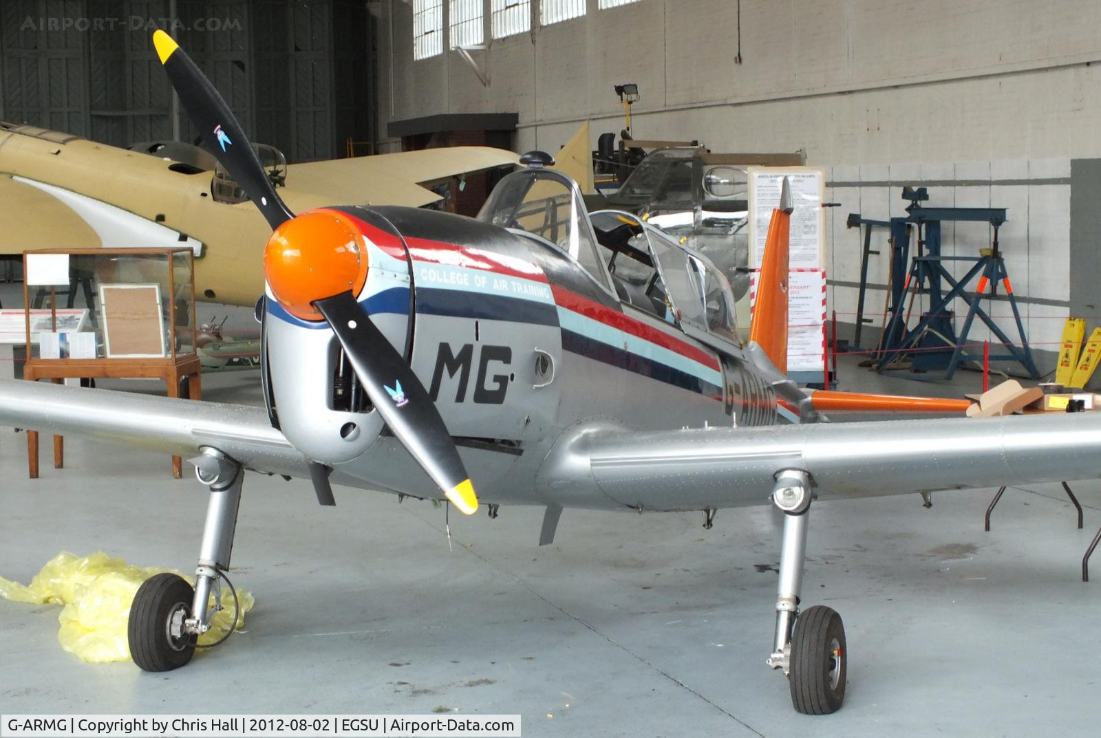 G-ARMG, 1952 De Havilland DHC-1 Chipmunk T.10 C/N C1/0575, hangared at the IWM Duxford