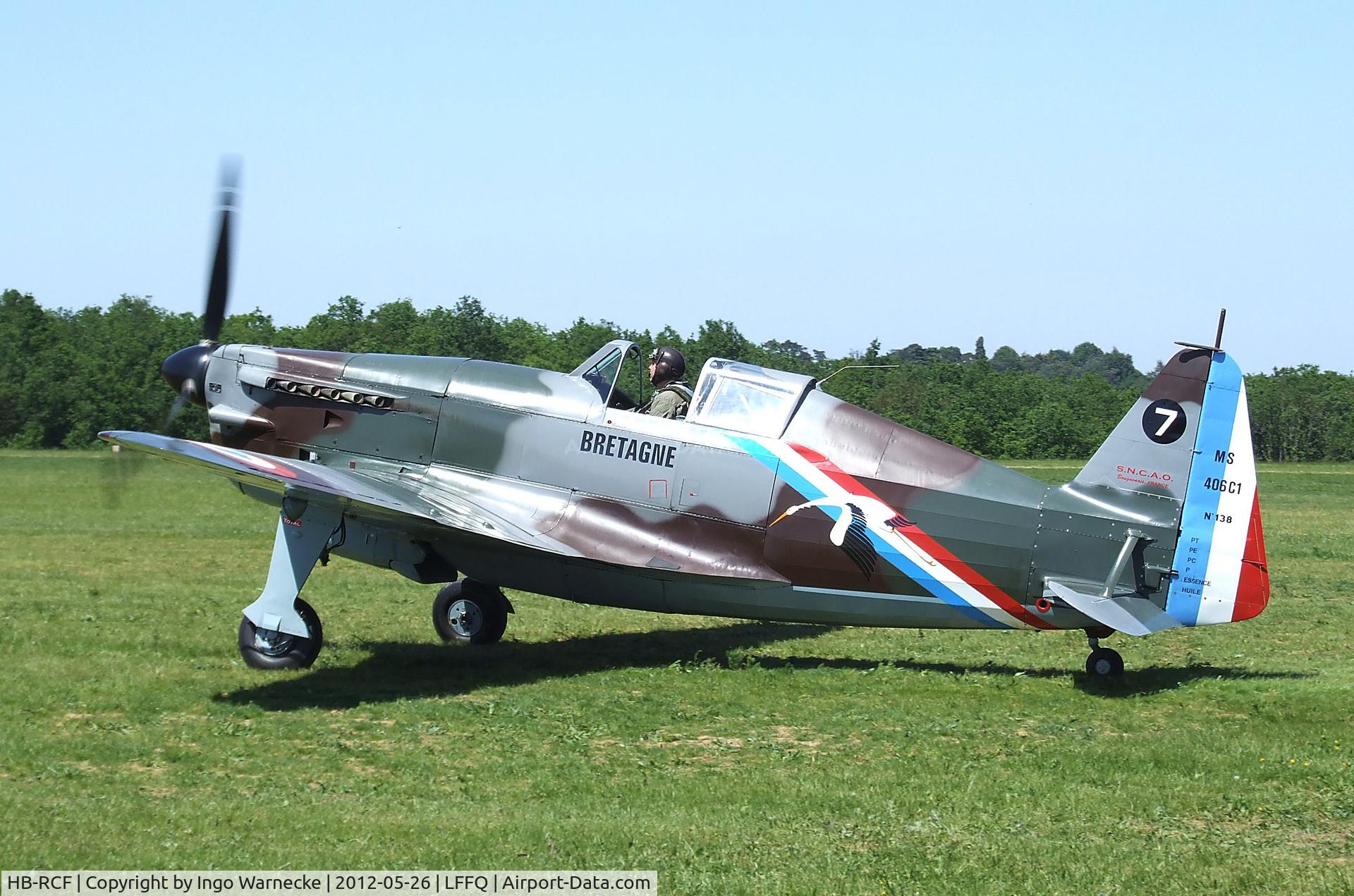 HB-RCF, 1942 Morane-Saulnier D-3801 (MS-412) C/N 194, Morane-Saulnier EFW D-3801 / MS.406C1 at the Meeting Aerien 2012, La-Ferte-Alais