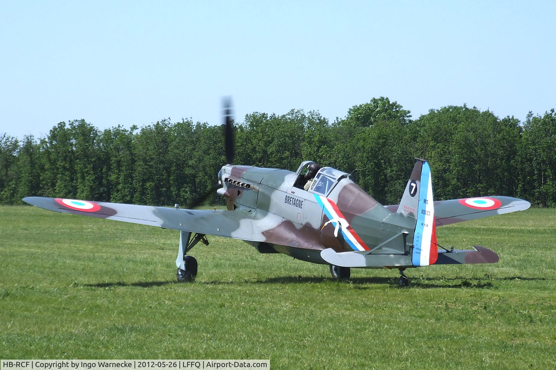 HB-RCF, 1942 Morane-Saulnier D-3801 (MS-412) C/N 194, Morane-Saulnier EFW D-3801 / MS.406C1 at the Meeting Aerien 2012, La-Ferte-Alais