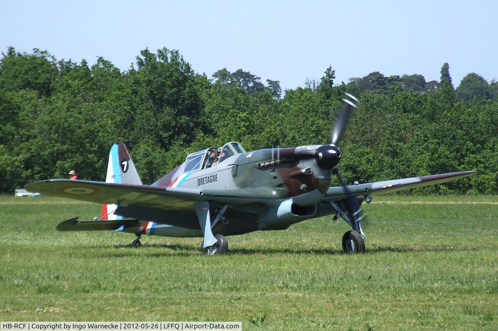 HB-RCF, 1942 Morane-Saulnier D-3801 (MS-412) C/N 194, Morane-Saulnier EFW D-3801 / MS.406C1 at the Meeting Aerien 2012, La-Ferte-Alais