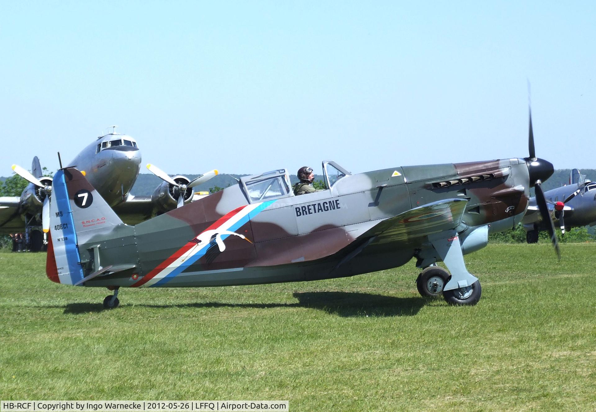 HB-RCF, 1942 Morane-Saulnier D-3801 (MS-412) C/N 194, Morane-Saulnier EFW D-3801 / MS.406C1 at the Meeting Aerien 2012, La-Ferte-Alais