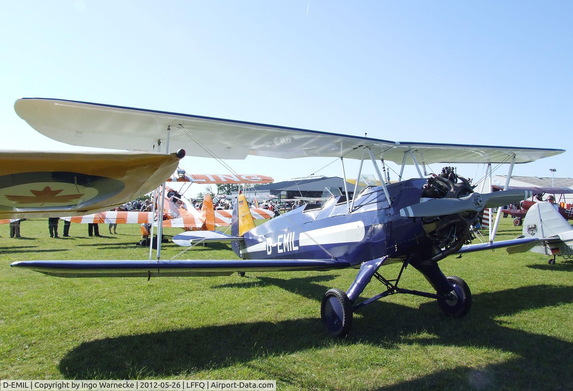 D-EMIL, 1938 Focke-Wulf Fw-44J Stieglitz C/N 114, Focke-Wulf Fw 44J Stieglitz at the Meeting Aerien 2012, La-Ferte-Alais