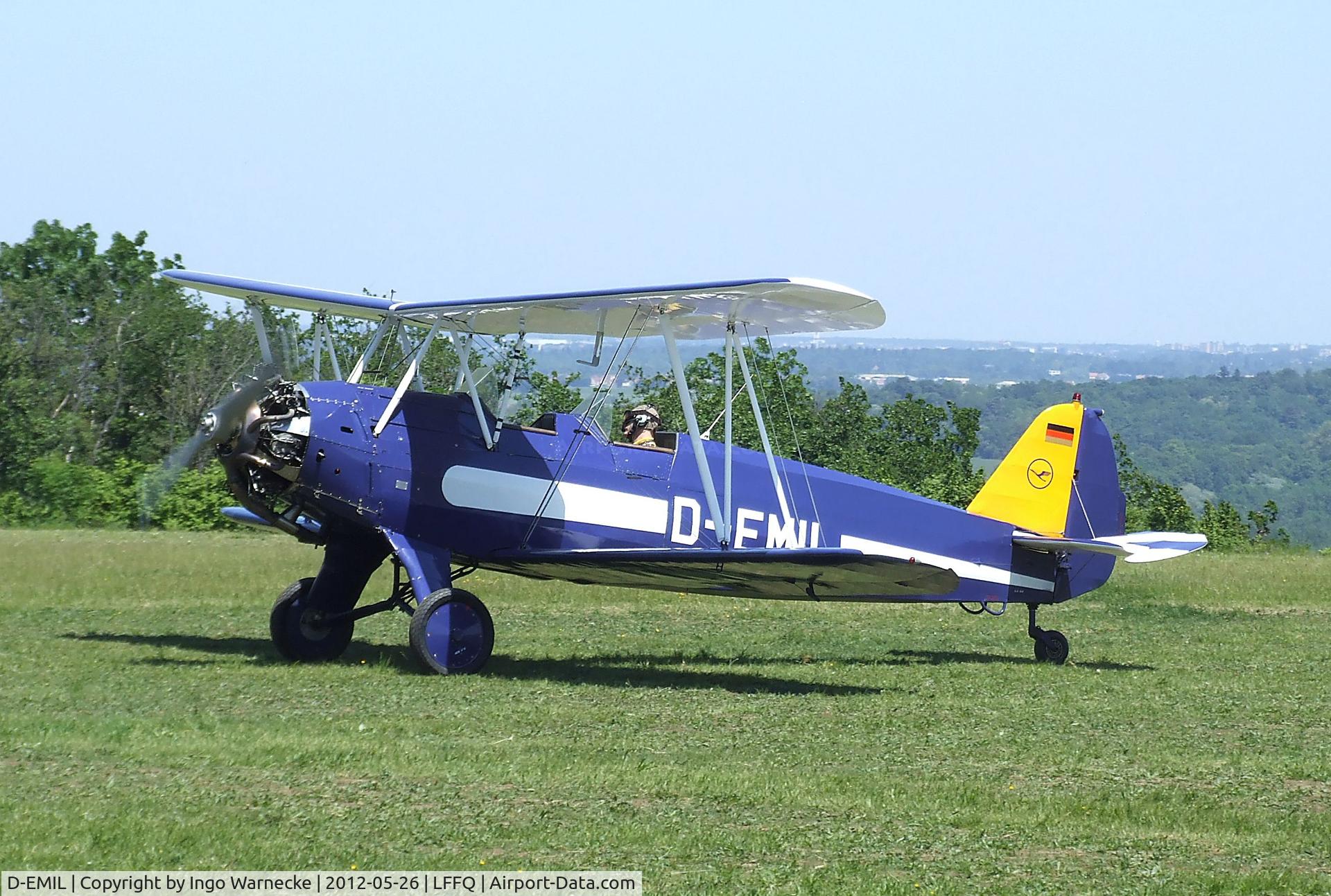 D-EMIL, 1938 Focke-Wulf Fw-44J Stieglitz C/N 114, Focke-Wulf Fw 44J Stieglitz at the Meeting Aerien 2012, La-Ferte-Alais
