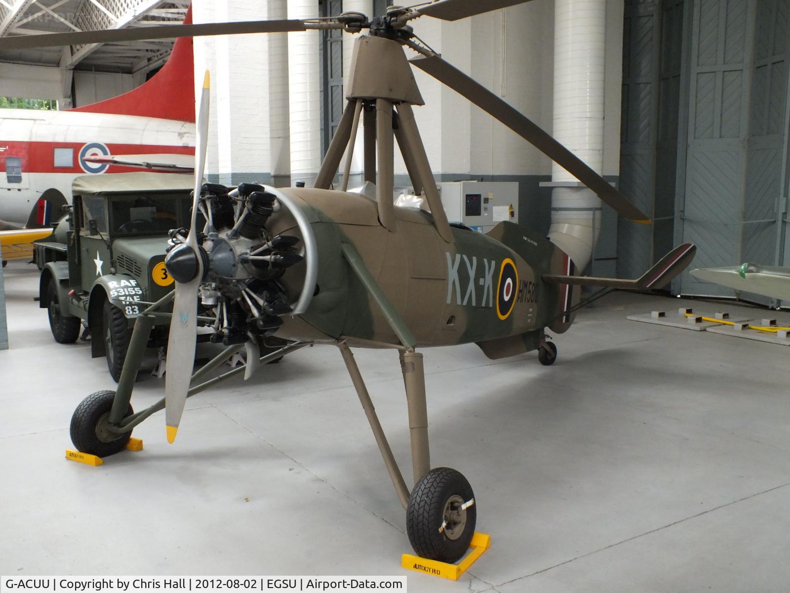 G-ACUU, 1934 Avro 671 Rota I (Cierva C-30A) C/N 726, Built in 1934, this was originally registered as G-ACUU. Upon the outbreak of World War 2, over a dozen civil C.30As were impressed for military service with the RAF. This example served with the Royal Air Force as HM580.