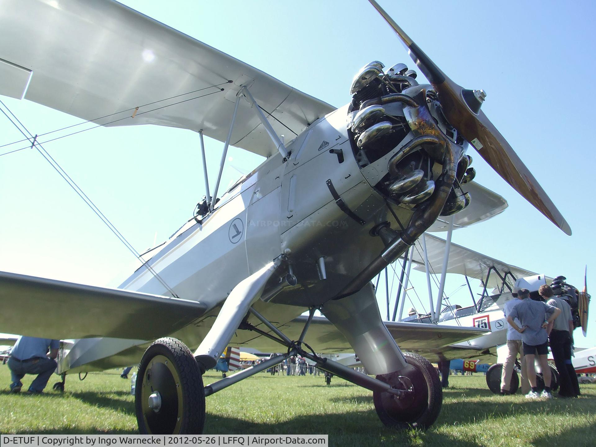 D-ETUF, 1936 Focke-Wulf Fw-44J Stieglitz C/N 168, Focke-Wulf (Fabrica Militar de Aviones de Cordoba) Fw 44J Stieglitz at the Meeting Aerien 2012, La-Ferte-Alais
