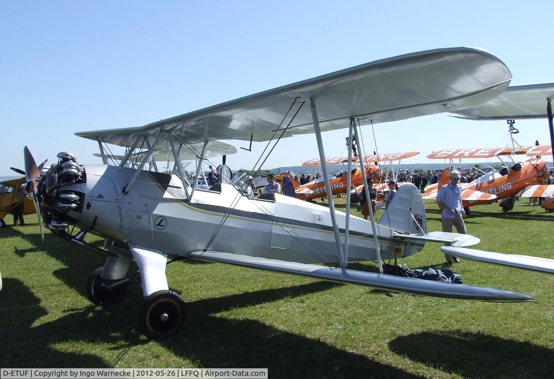 D-ETUF, 1936 Focke-Wulf Fw-44J Stieglitz C/N 168, Focke-Wulf (Fabrica Militar de Aviones de Cordoba) Fw 44J Stieglitz at the Meeting Aerien 2012, La-Ferte-Alais