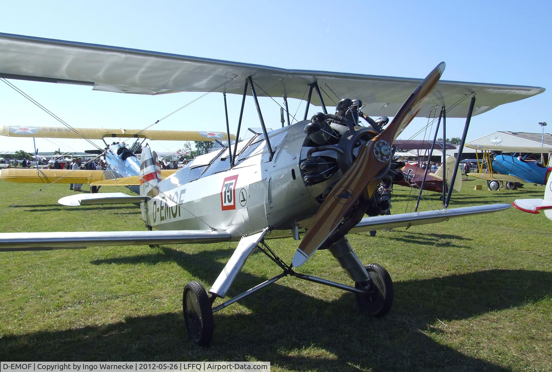 D-EMOF, 1937 Focke-Wulf Fw-44J Stieglitz C/N 82, Focke-Wulf Fw 44J Stieglitz at the Meeting Aerien 2012, La-Ferte-Alais