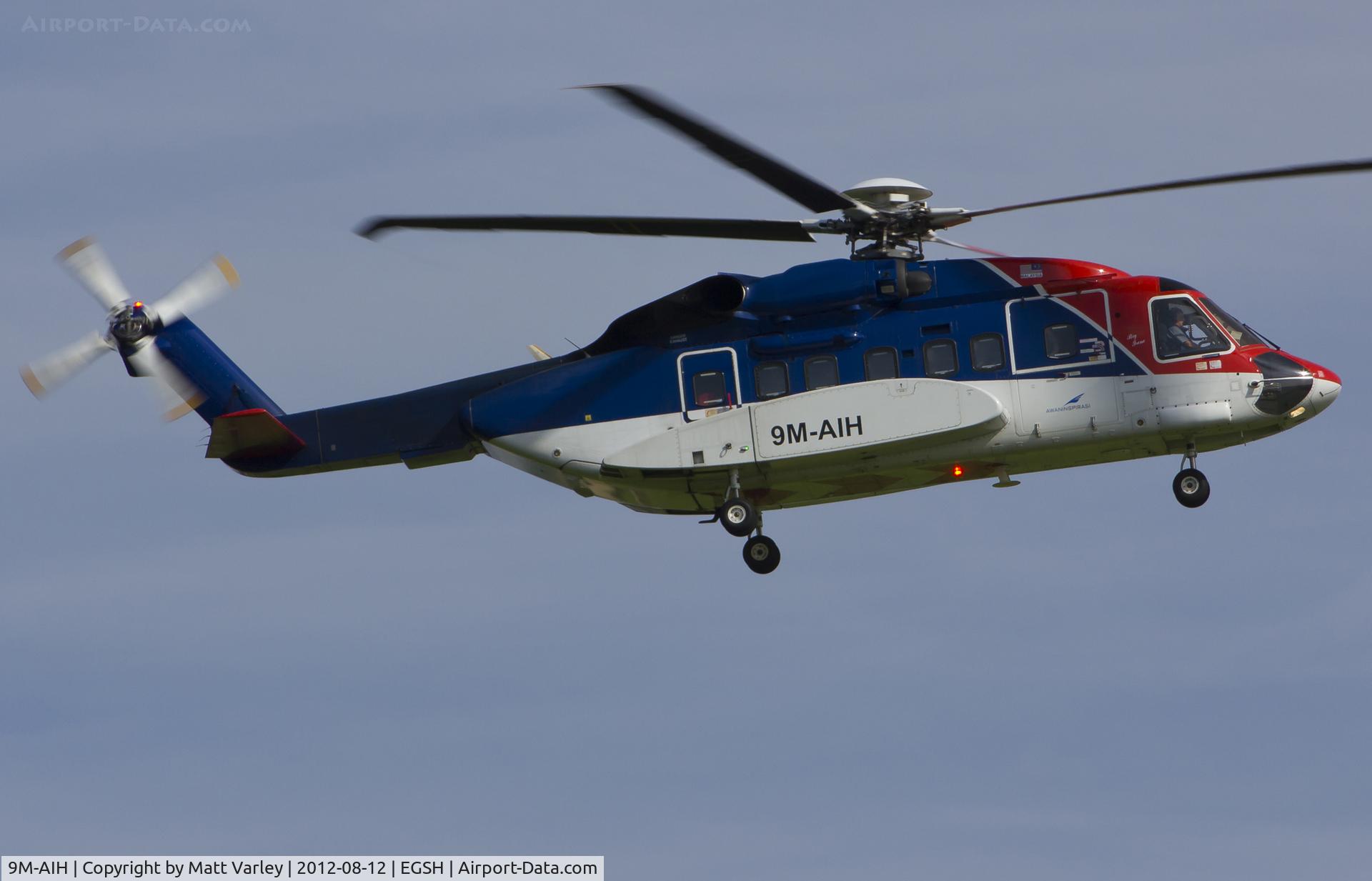 9M-AIH, 2005 Sikorsky S-92A C/N 920024, Arriving at EGSH from Den helder.