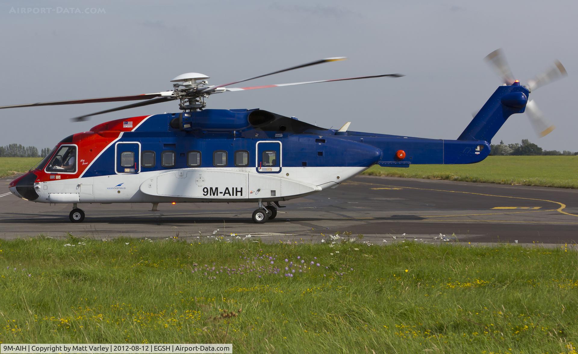 9M-AIH, 2005 Sikorsky S-92A C/N 920024, Arriving at SaxonAir from Den Helder.