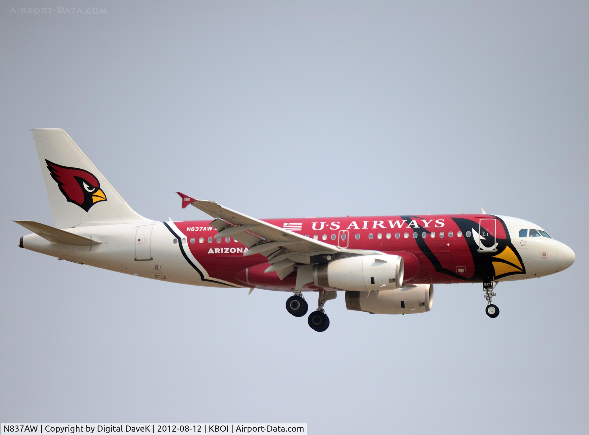 N837AW, 2005 Airbus A319-132 C/N 2595, West approach