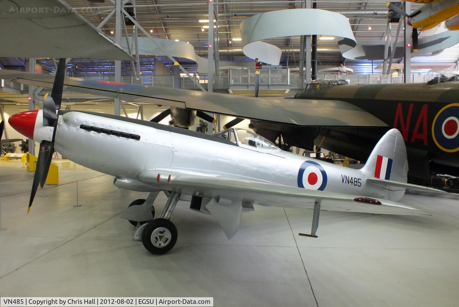 VN485, Supermarine 356 Spitfire F.24 C/N SMAF.21567, displayed inside the AirSpace hangar, Duxford
